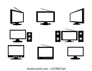 set of television vector. gadget and tv symbol icon