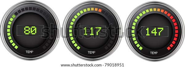 Set Temperature Gauges Stock Vector (Royalty Free) 79018951 | Shutterstock