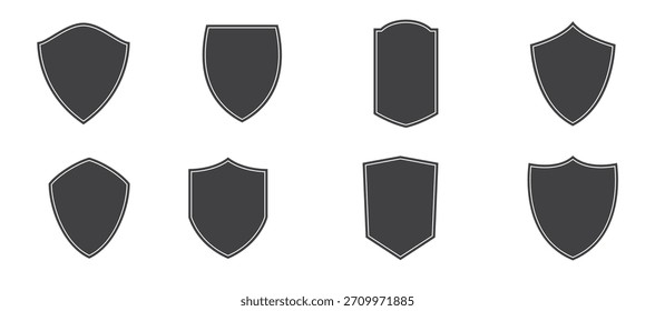 conjunto de ilustración de Vectores de escudo templario