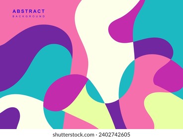 Set template abstract background flat vector illustration,Shapes freeform graphic design