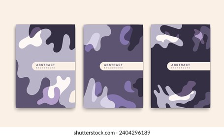 Set template abstract background flat vector illustration,Shapes freeform graphic design