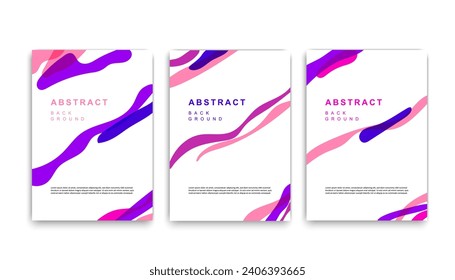 Set template abstract background flat vector illustration, Shapes freeform graphic design