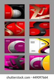 Set of Template for advertising brochure
