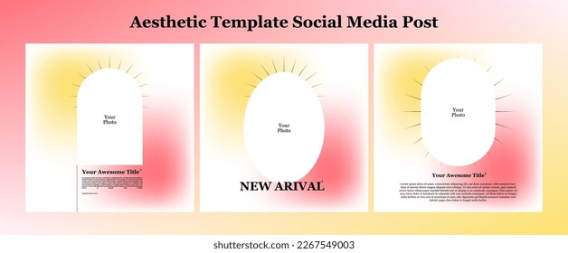 Establecer el diseño estético de la plantilla. Anuncio de diseño para medios sociales. Diseño para promoción. Tragedia para blog personal o tienda.