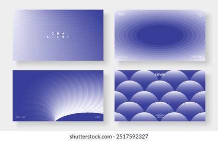 Set of template background design vector. Collection of creative abstract gradient vibrant colorful perspective geometric shape background. Art design for business card, cover, banner, wallpaper.
