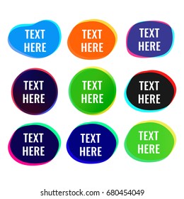 Set of template badges, icons, logos in modern style. Vector illustrations on white background.
