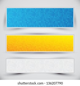 Set of template banners