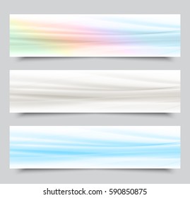 Set of template banners.Abstract wavy background banner.