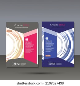 Set template for brochure, poster, application and online service