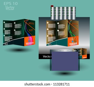 Set template of brochures, calendars and background. EPS10. Vector