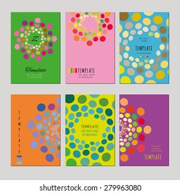 A set of template for card, notebook, album, brochure, booklet, poster or banner. Abstract pattern on a vivid background.