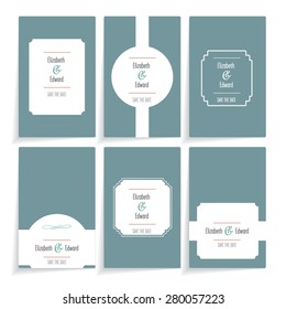 Set of template cards.