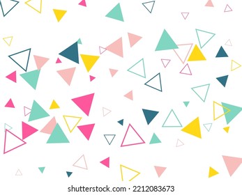 Set of template with colorful gradient triangle pattern on each corner position with white space. Bang, Boom Concept. Broken Glass, Technology Futuristic Design. Moving Colorful Shatter Fragments.