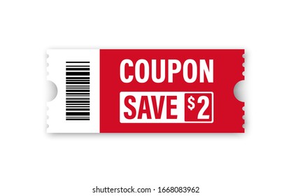 Set of Template Coupon. Gift Coupon element template, graphics design. Voucher promo code. Shopping, marketing, food and drink, business. Vector illustration.