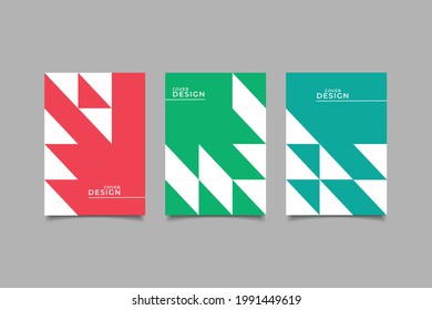 set template cover geometric background vector eps 10