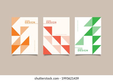 set template cover geometric background vector eps 10