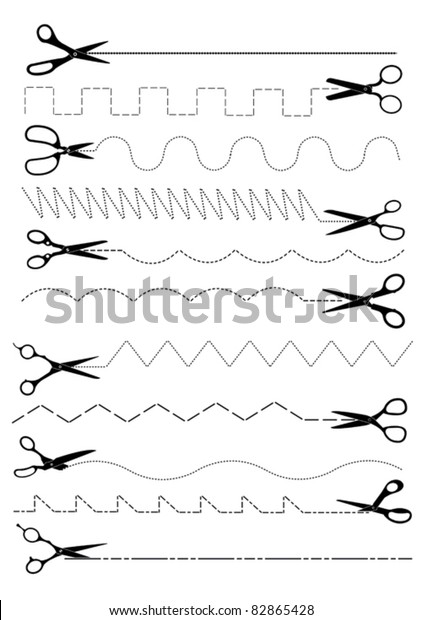 Set of template cutting\
scissors for food or toys design. Rasterized version also available\
in gallery