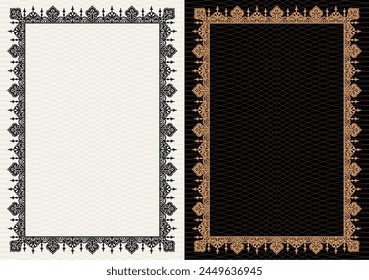 Set Template of Decorative vintage frames,borders rectangular shape. Baroque, Art Nouveau, Modern , Victorian style.