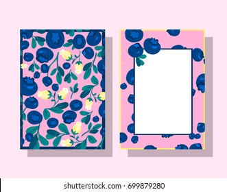 Set template design banners, cards, flayers with fruits.