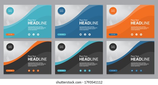 set template design for social media post and web banners background, with use in presentation, brochure, book cover layout, 