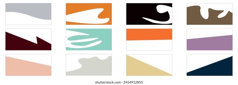 Conjunto de Formas de divisores de Plantilla para el Sitio web. Líneas de curva, caídas, Colección de onda del elemento de diseño para arriba, Sitio web de página inferior. Cabecera divisoria para App, Anuncios o pósters. Ilustración vectorial.