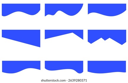 Set of Template Dividers Shapes for Website. Divider Header for App, Banners or Posters
