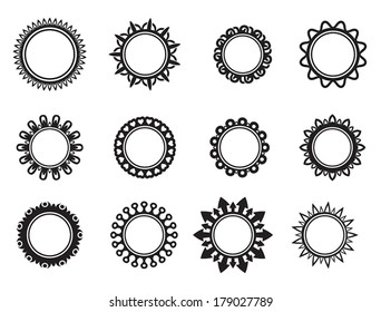 Set template in the form of a circle