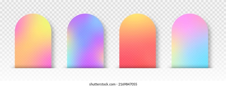 Set of template gradient. Soft color background design. Color swatch gradients.