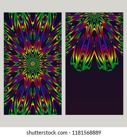 Set of Template greeting card, invitation with space for text. Mandala design. Vector illustration