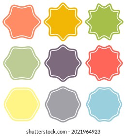 Set template label  sunburst, shapes badges vector starburst promo  burst, for design sale sticker promo burst