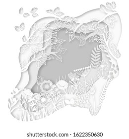 Set template for laser cutting and Plotter. Flowers, leaves for decoration. Vector illustration. Pattern for the laser cut, plotter and screen printing.