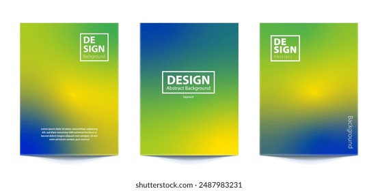 set of template layout pastel gradient Rainbow Abstract Background For banner, flyer, covers, wallpapers, brands, social media and other mobile projects