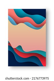 Set of template in paper cut style for branding, advertising with abstract shapes. Modern background for covers, invitations, posters, banners, flyers, posters. Vector illustration.