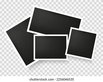 Set of Template Photo Frame Mockup.Empty photo.Vector Illustation