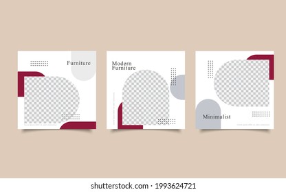 set template poster furniture sale for social media post vector illustration eps 10