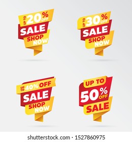 set template sale banner vector percent