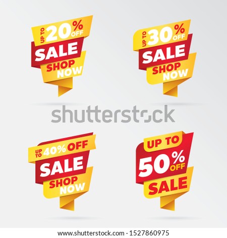 set template sale banner vector percent