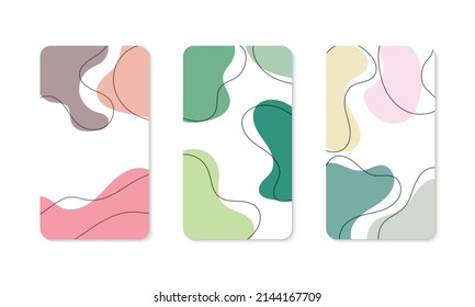 set template smartphone screen wallpaper. abstract creative cover design background. vector illustration. graphic composition use for web and mobile wallpaper.