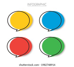 set of template speech bubble. vector illustration