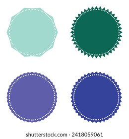 Set Template Starburst Badge Form, Burst Wave Stern, Preisetikett Aufkleber. Vektorgrafik. EPS-Datei 64.