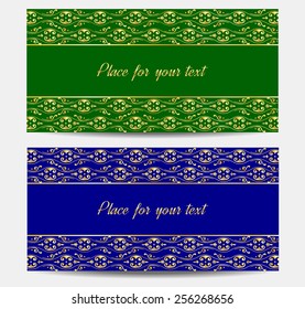 Set of template vintage greeting card, invitation, wedding card