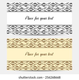 Set of template vintage greeting card, invitation, wedding card