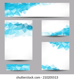 Set of templates with abstract geometrical triangles