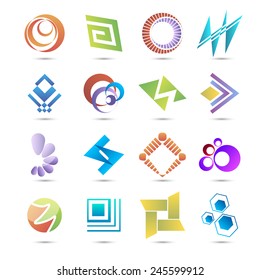 Set of templates abstract logos. Vector illustration. EPS 10