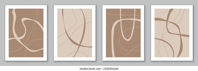Conjunto de plantillas, fondos con formas y líneas orgánicas abstractas