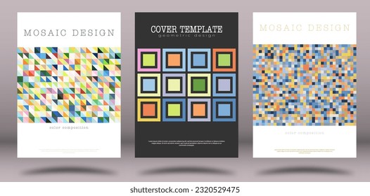 A set of templates for backgrounds, covers, screensavers, websites and creative ideas in different styles. Layout for interior ideas, corporate style and decorative creativity