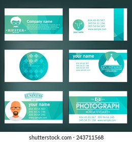 set of templates for business cards. Elements for design. Eps10