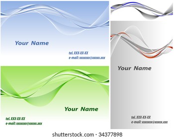 set of templates for business cards. Elements for design
