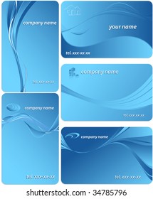 set of templates for business cards. Elements for design