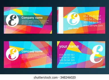 set of templates for business cards. Elements for design. Eps10